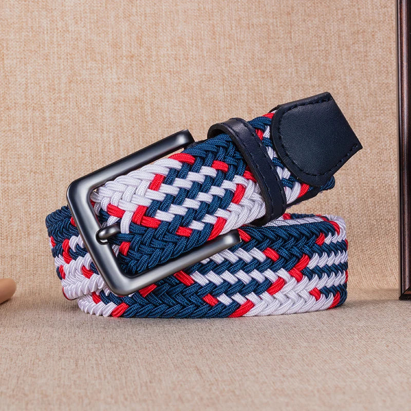 Thắt Lưng Nam Cao Cấp Vải Bố Phối Màu Khóa Kim Hợp Kim
