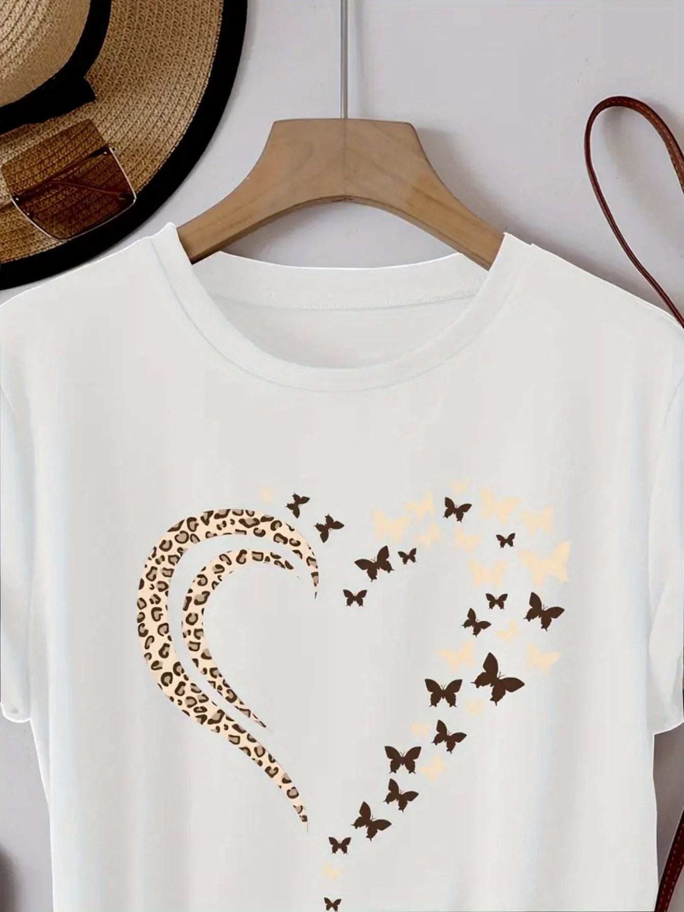 Women's Fashion Round Neck T-Shirt, Elegant All Seasons