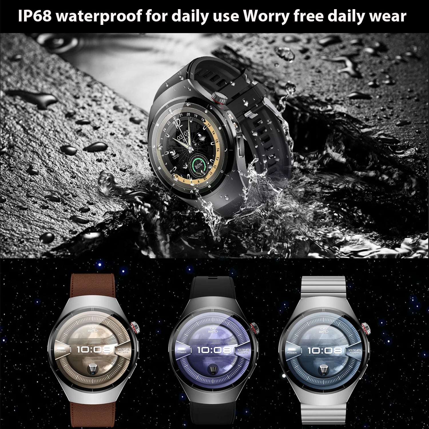 Đồng Hồ Thông Minh 2025 - Watch 5 AMOLED Chống Nước IP68