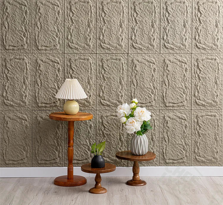 Tấm ốp tường đá 3D PU chống trượt ngoài trời 25x45