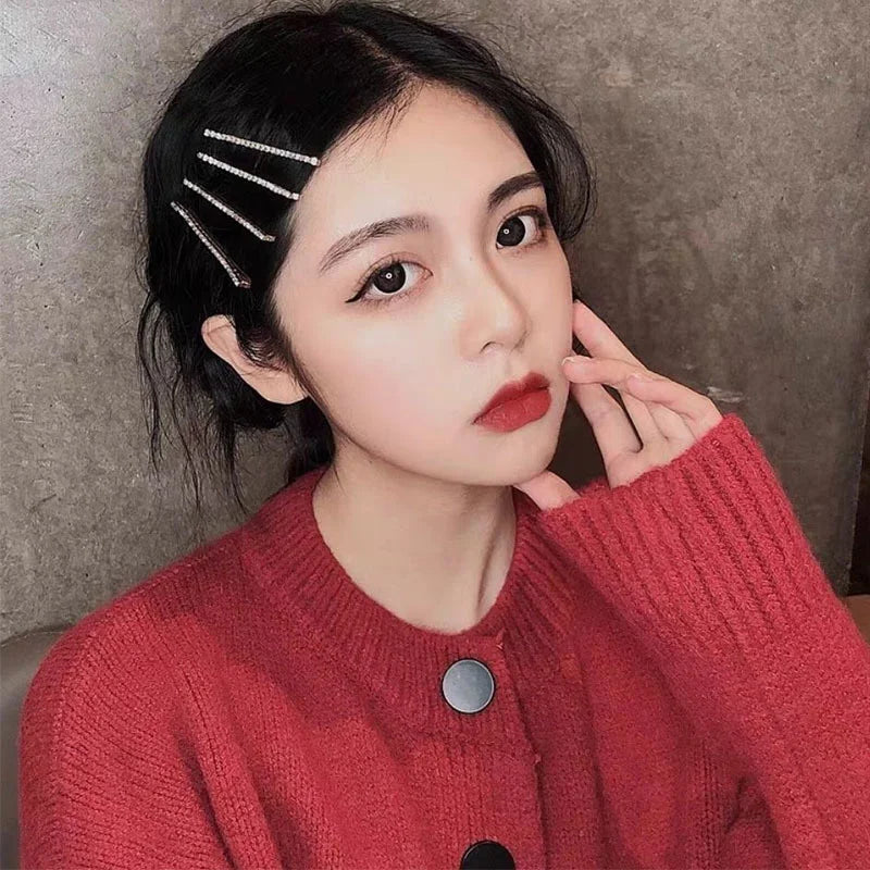 Kẹp Tóc Nữ Đính Đá Sáng Bóng Hợp Kim Thời Trang