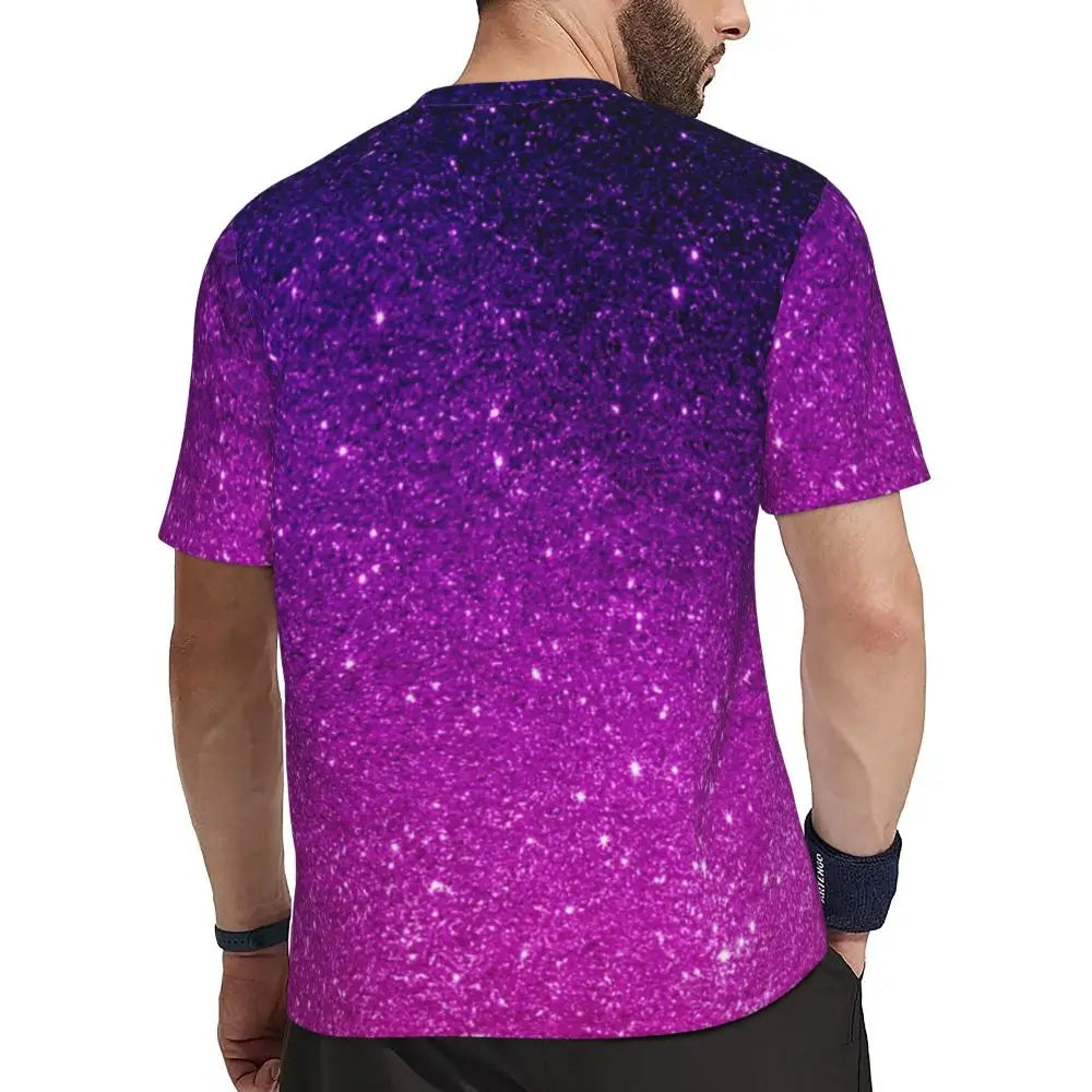 Áo Thun Nam Ombre Tím Hồng Thời Trang Hè Đầy Phong Cách