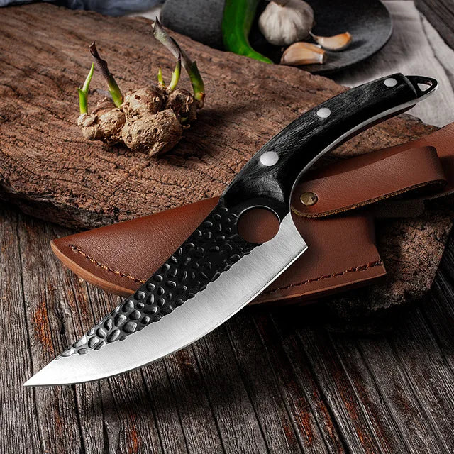 5.5" Meat Cleaver Knife Handmade Forged Boning Knife Serbian Chef Knife Stainless Steel Kitchen Knife Butcher Fish Knife