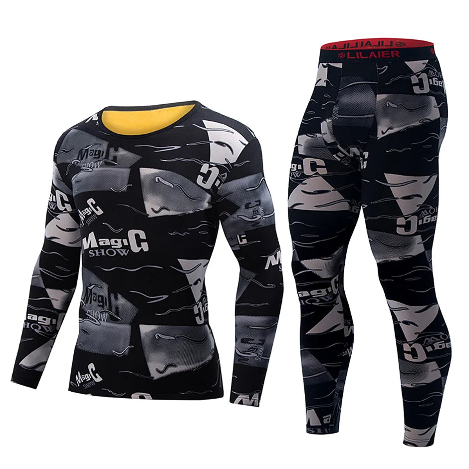 Bộ Đồ Lót Nam Thu Đông Nỉ Nhung In Thời Trang Ấm