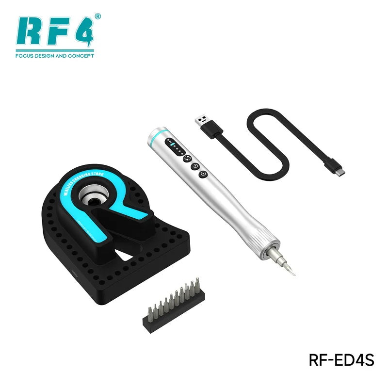 RF4 RF-ED4/RF-ED4S Electric Screwdriver Set with Four Torque Level Dual Rotary USB Rechargeable Hand Drill Repair Power Tool