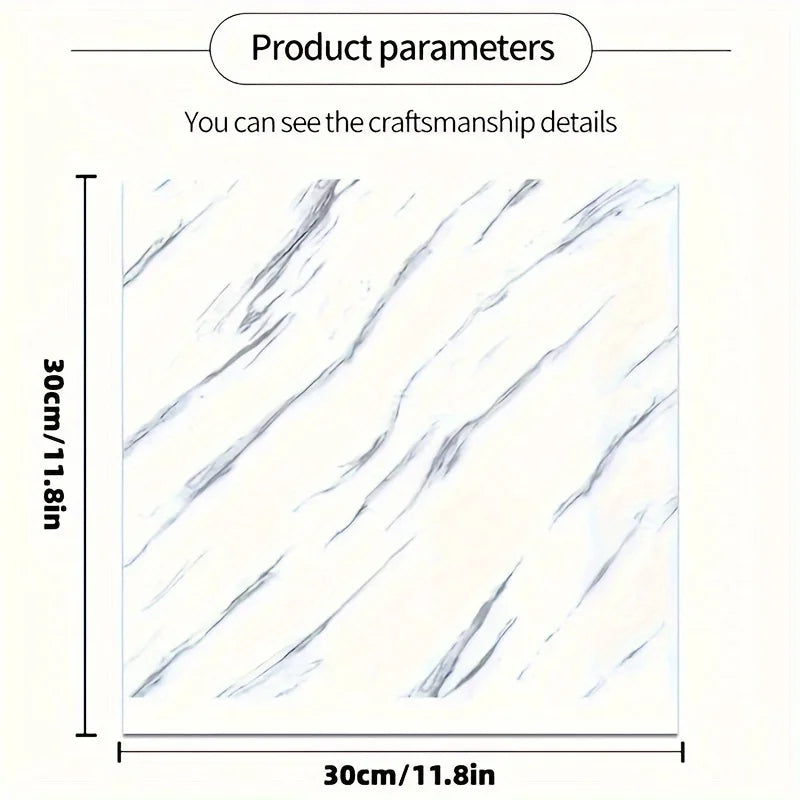 12-Pack Self-Adhesive Vinyl Floor Tiles, Waterproof Peel &amp; Stick Wood Look PVC Flooring for Bedroom Living Room Home Decor