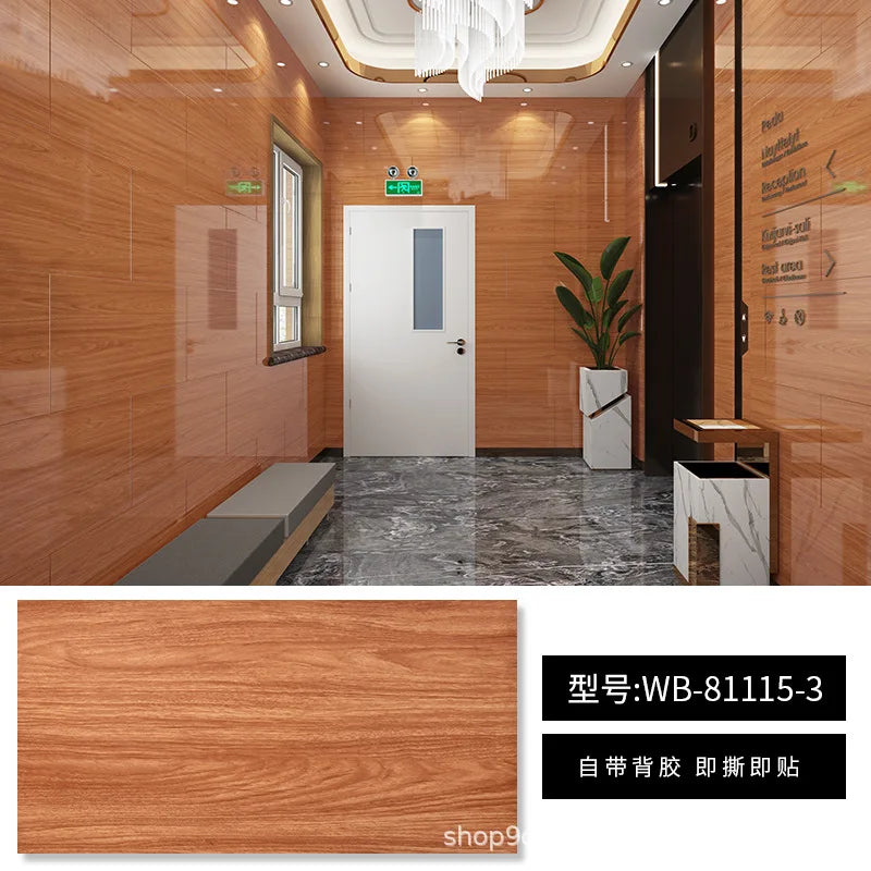 30X60CM SXP marble wood grain wall skirt entrance hall living room kitchen aluminum mold self-adhesive waterproof