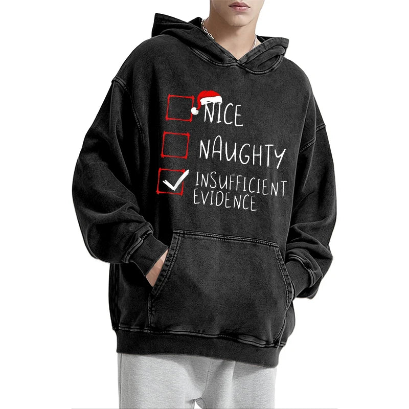 Unisex Christmas Hoodie Beautiful, Naughty, Cute