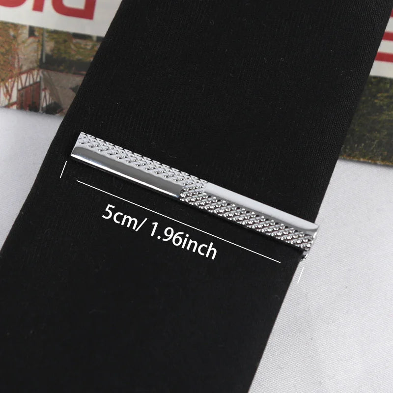 Kẹp Cà Vạt Nam Màu Bạc Thanh Lịch Phong Cách