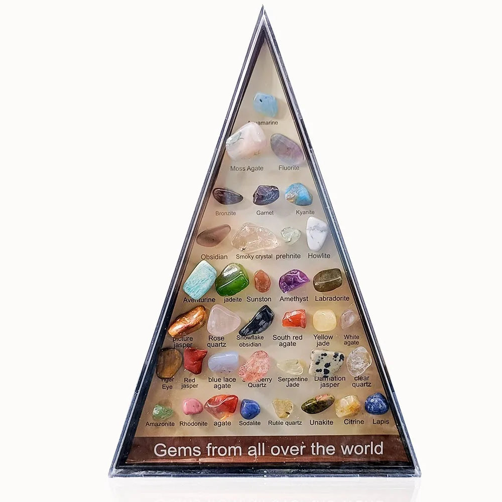 36-Piece Natural Stone Set - Creative Triangle Crystal