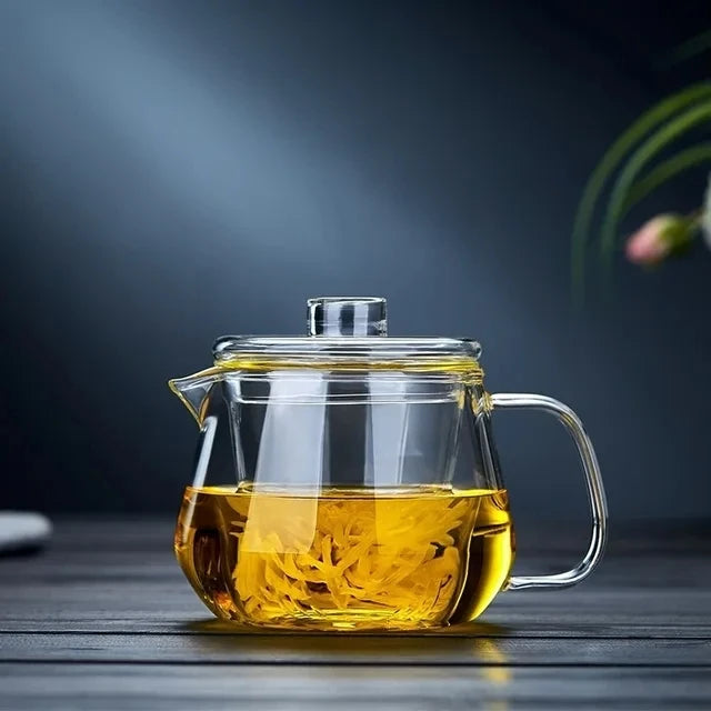 Glass Teapot Penguin Shape Chinese Tea Ceremony Transparent Teawear Set Cup Filter High Boron Silicon Pot 480/600ML