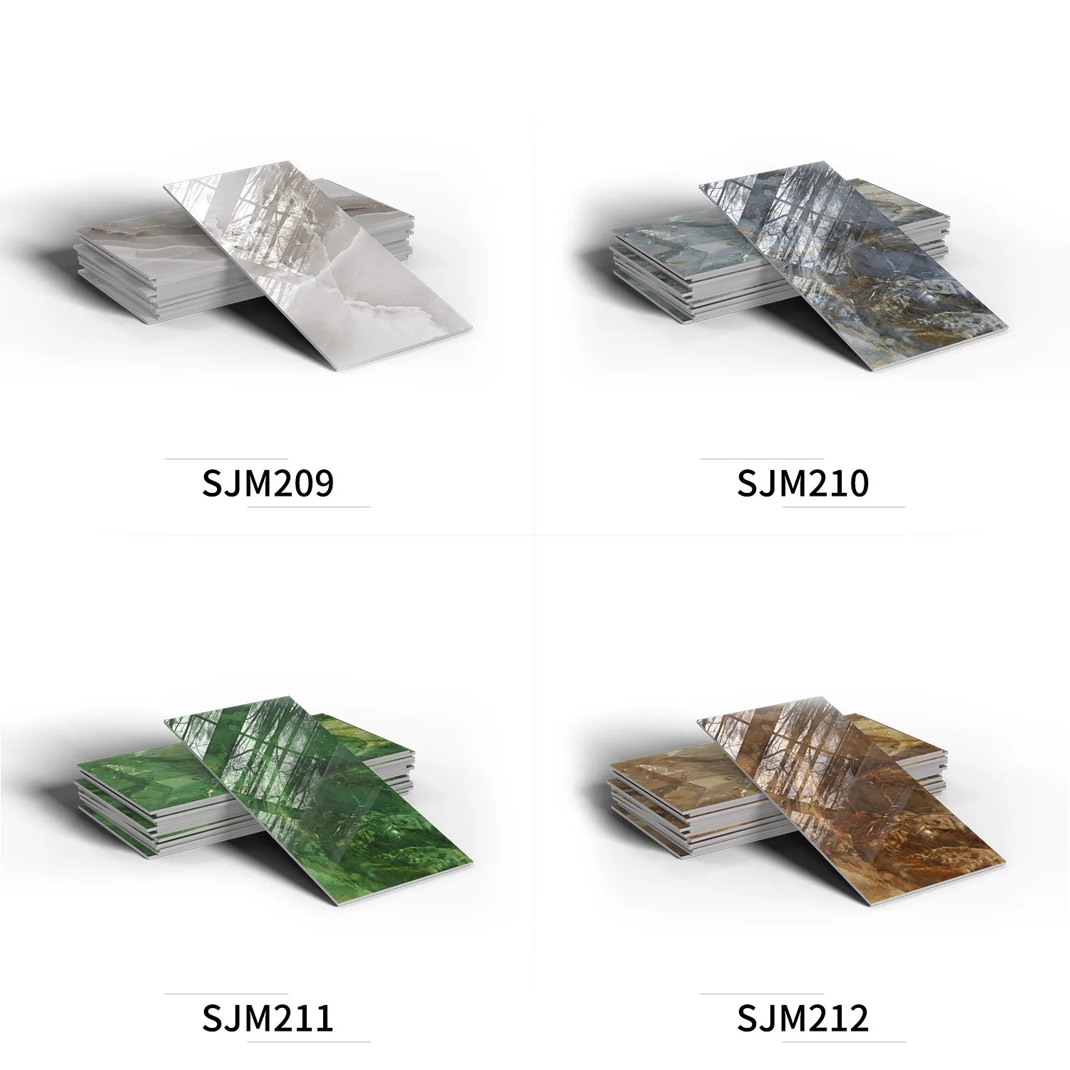 Set of 16 Waterproof Stone Pattern Foam Wall Stickers for Kitchen