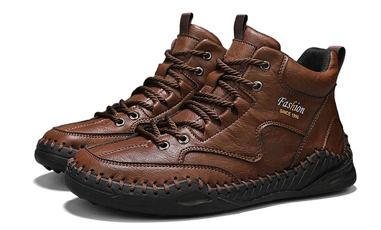 High Quality Men's Handmade Leather Shoes - Size 38-48, Anti-Slip