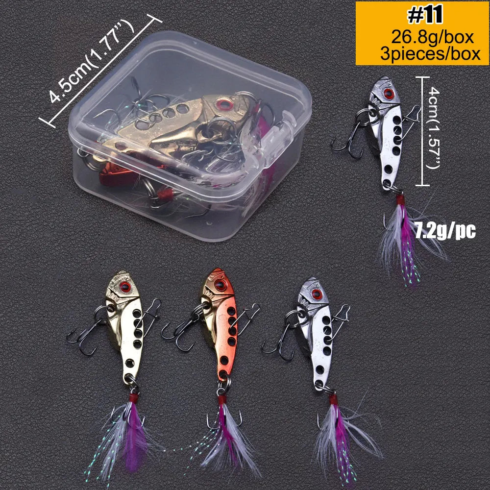 Mồi Câu Kim Loại JYJ Đa Kích Thước 3g-7g Lure Cá