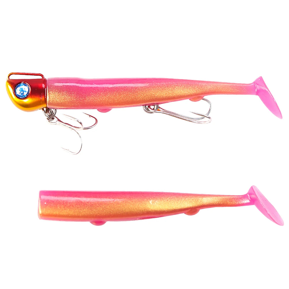 Mồi Câu Mềm B&U 105mm Đuôi Đen Minnow 33.7g