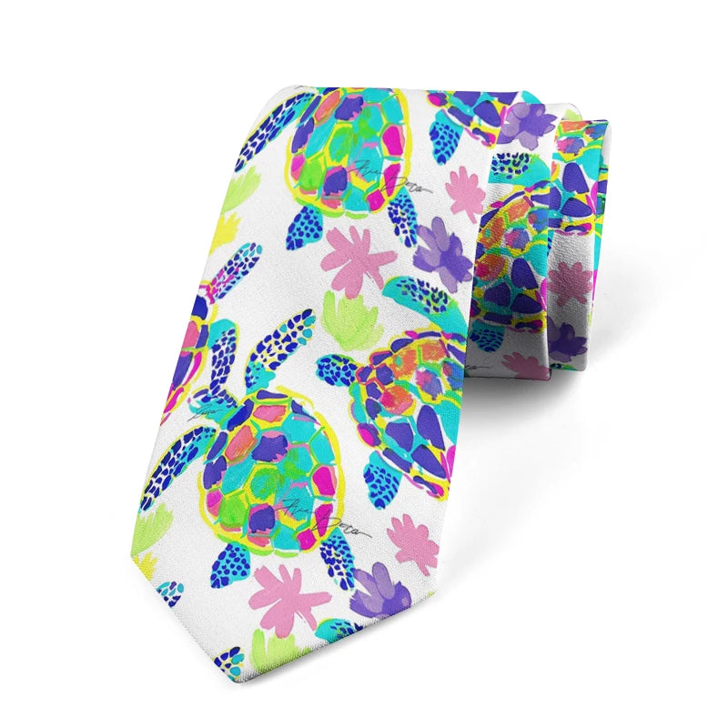 趣味卡通烏龜領帶，時尚配件