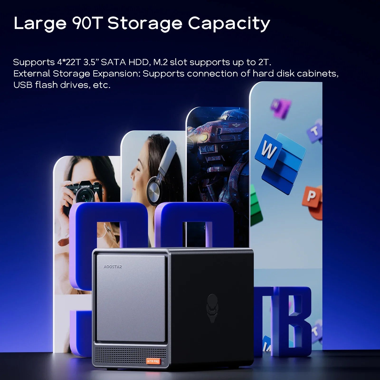AOOSTAR WTR PRO Mini PC 4 Bay NAS Ryzen 7 Hiệu Năng - Daisan Mart