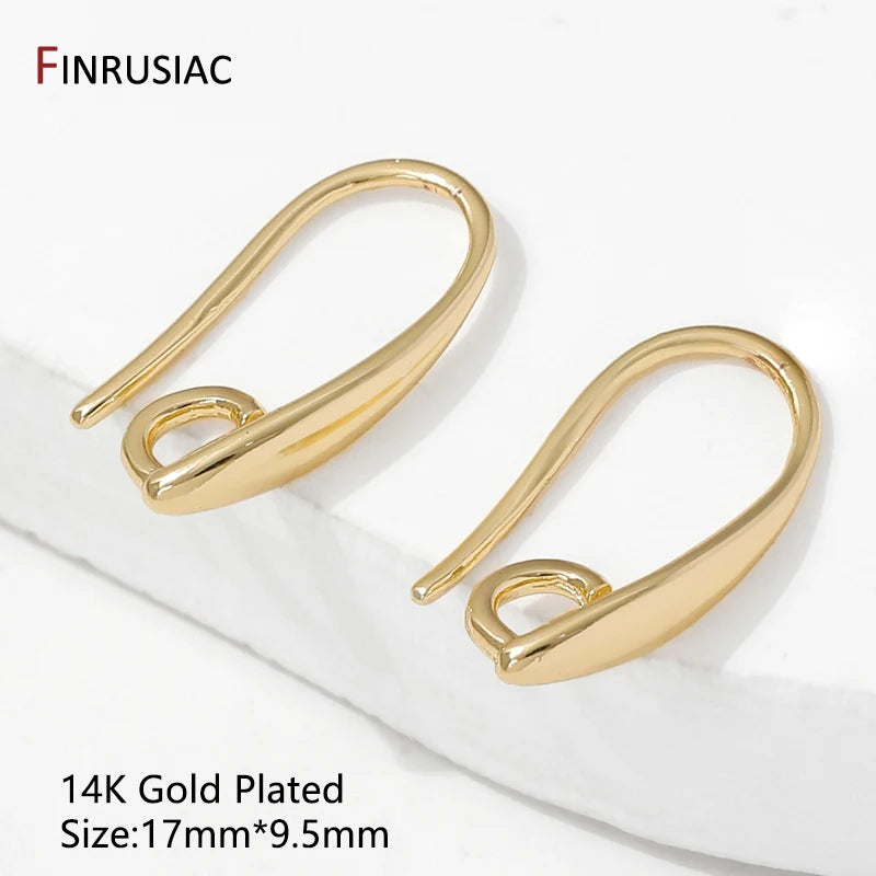 14K Gold Plated Earring Hooks - DIY Jewelry Making Accessories
