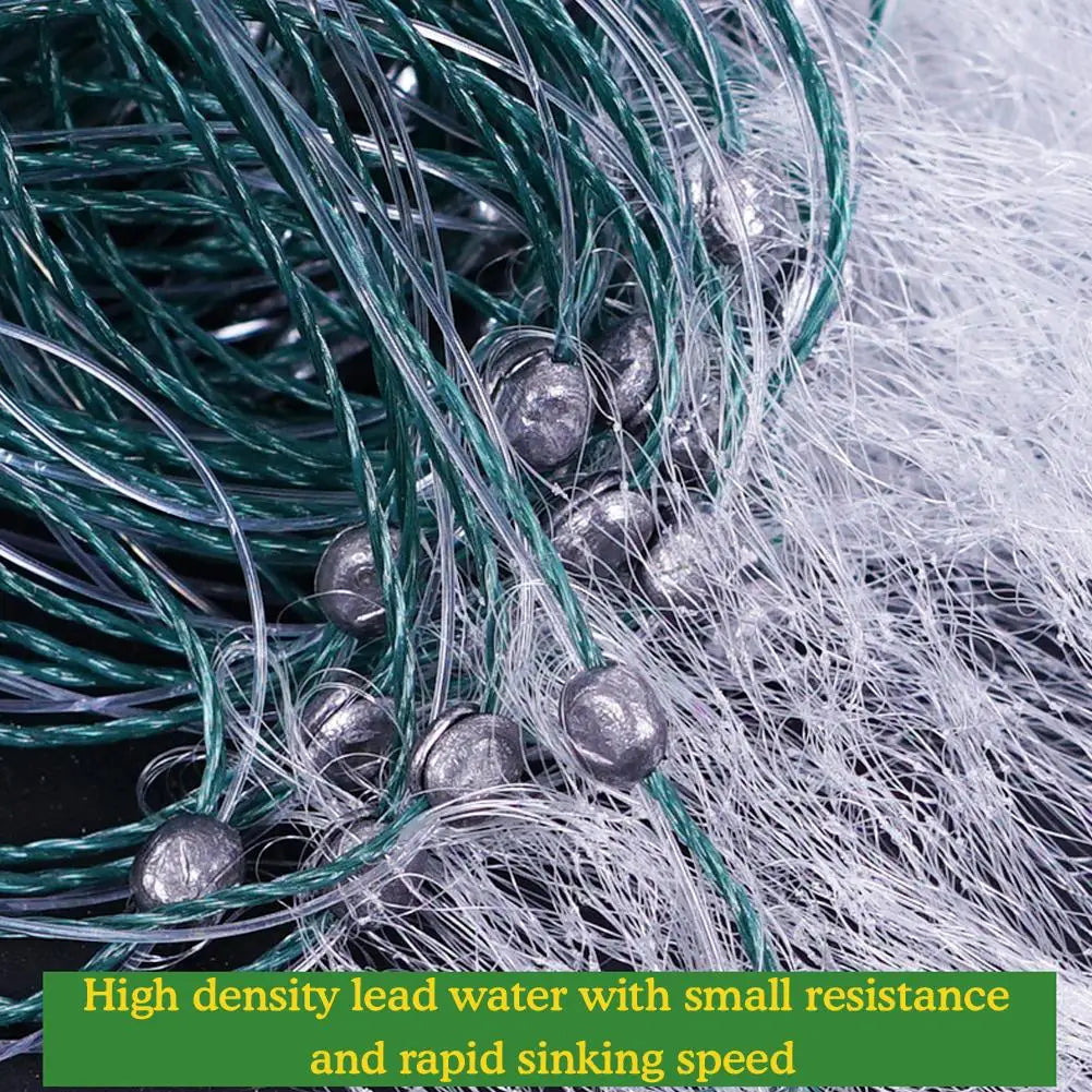 Lưới Đánh Cá Đơn Lớp Nylon Thả Tay Có Phao