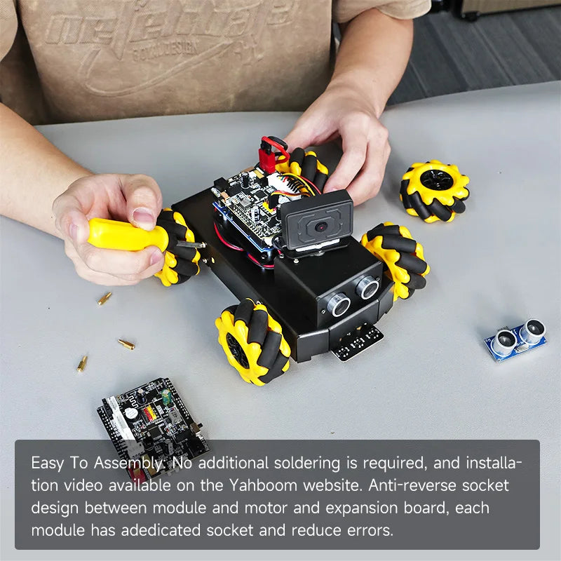 360 degree omnidirectional movement Roboduino V2 mental robot car with real-time video transmission function based on U-N-O R3 - Daisan Mart