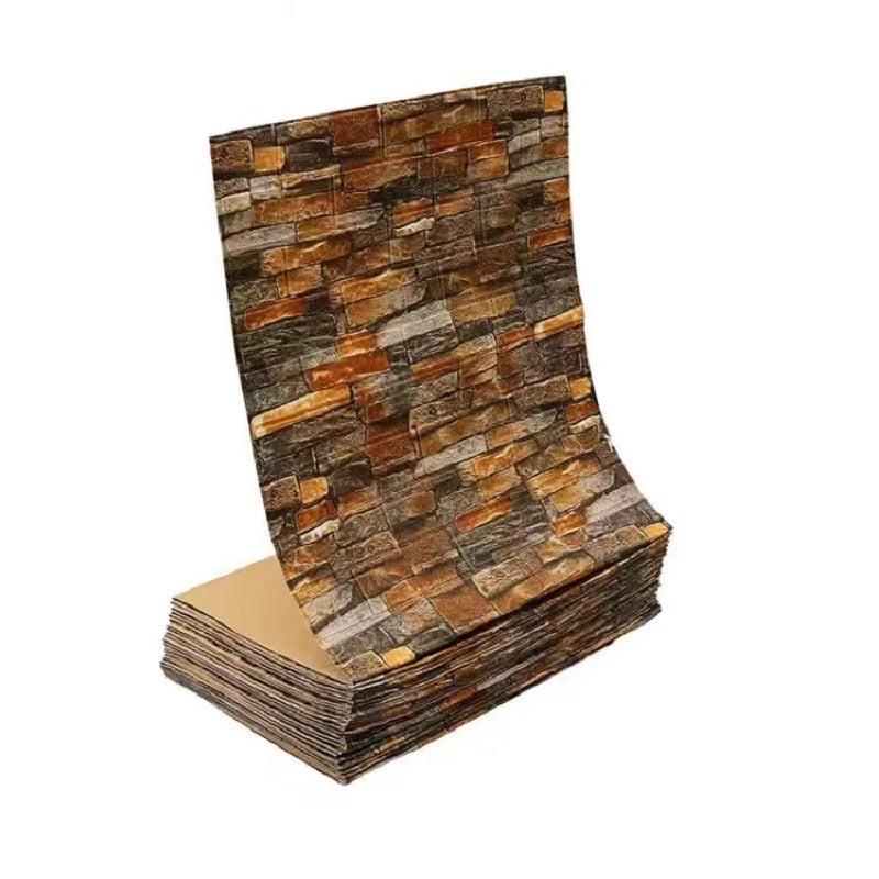 Giấy Dán Tường 3D Chống Nước Giả Gạch 70x100cm