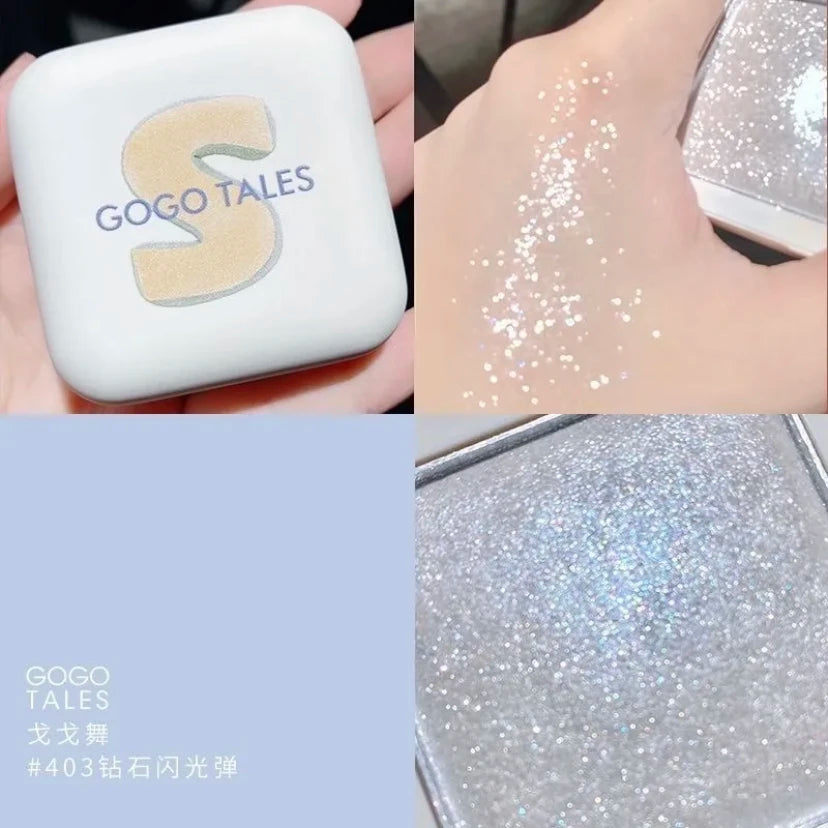 GOGOTALES Single Highlight Contour Pearl Chameleon Highgloss Brightening Longlasting Easy Repair Volume Flash Powder Face Makeup