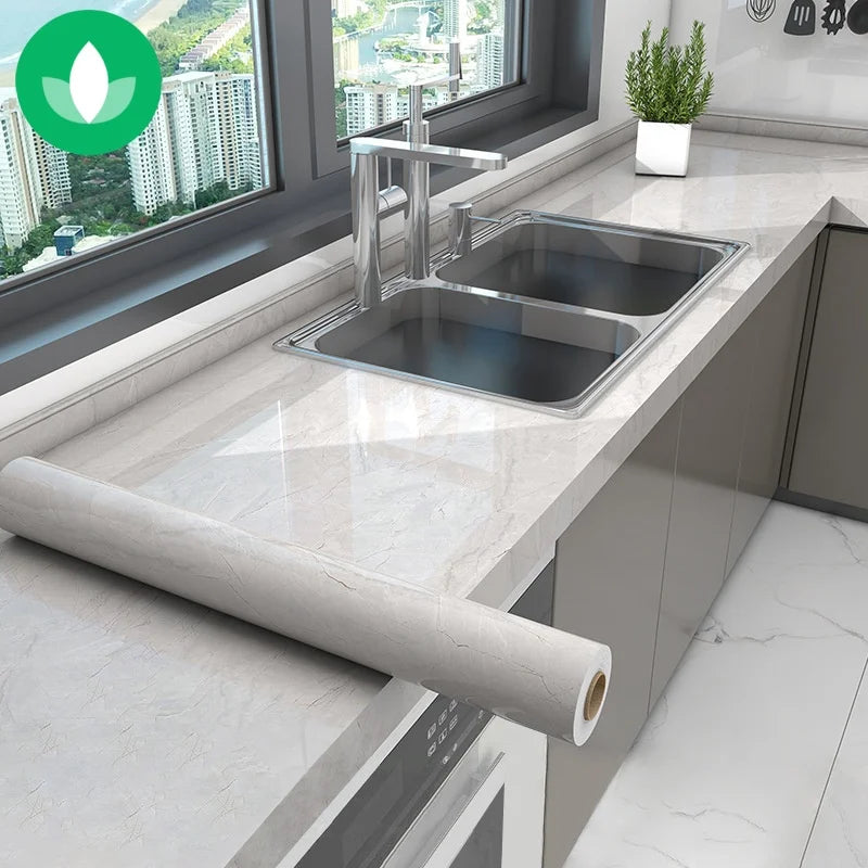 Waterproof Stone Wallpaper for Kitchen Cabinets and Interiors