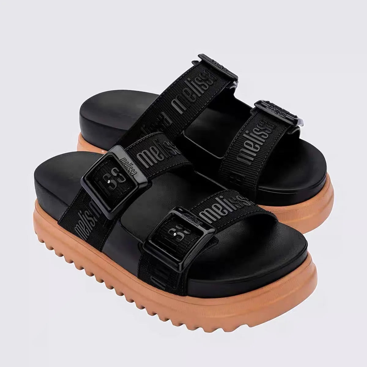 Sandal Nữ Mini Melissa 2025 Sóng Hoa Tim Retro