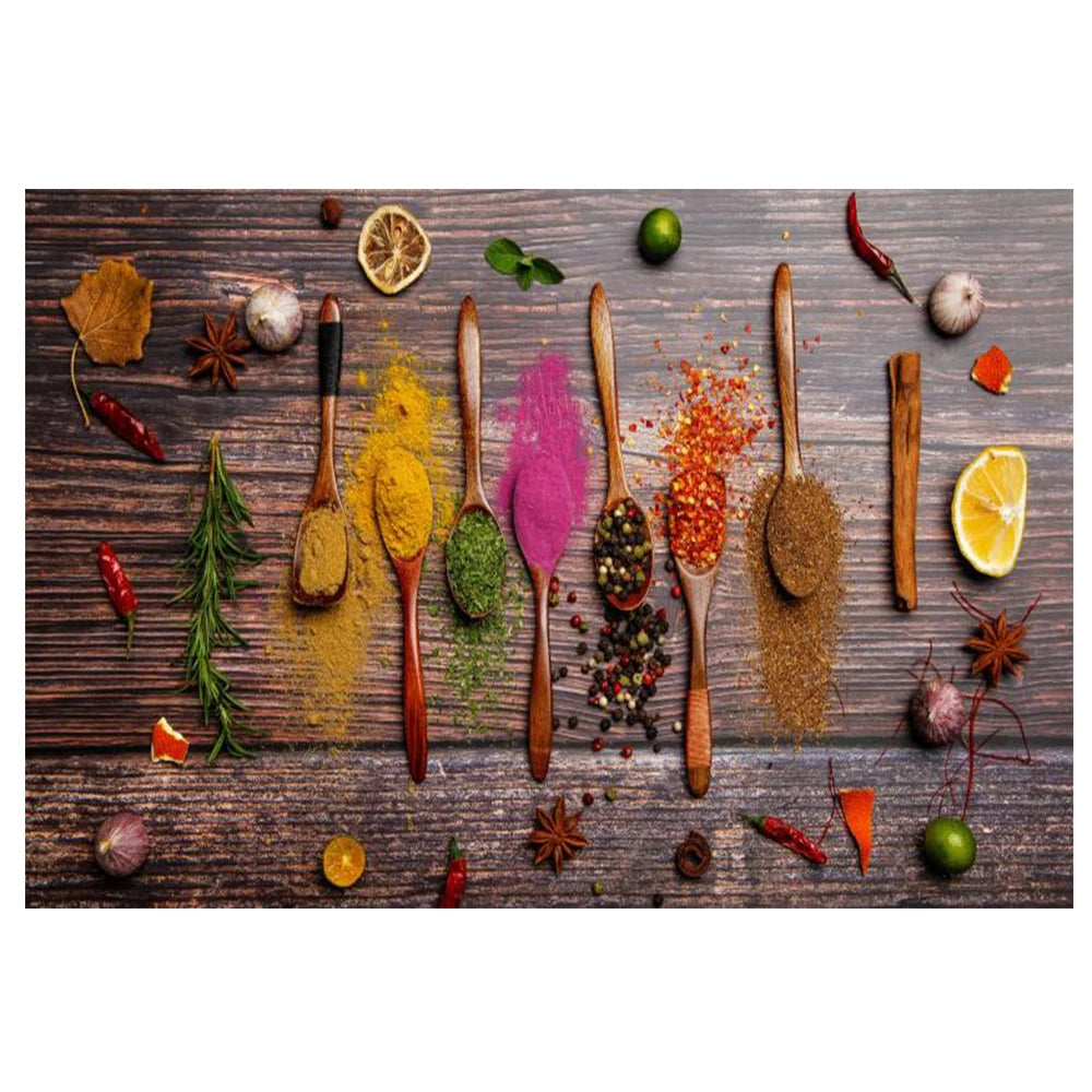 Custom Size Mural Wallpaper 3D Grilled Steak Pizza Shop Donuts Wall Painting Restaurant Cafe Modern Kitchen Spices Wall Papers