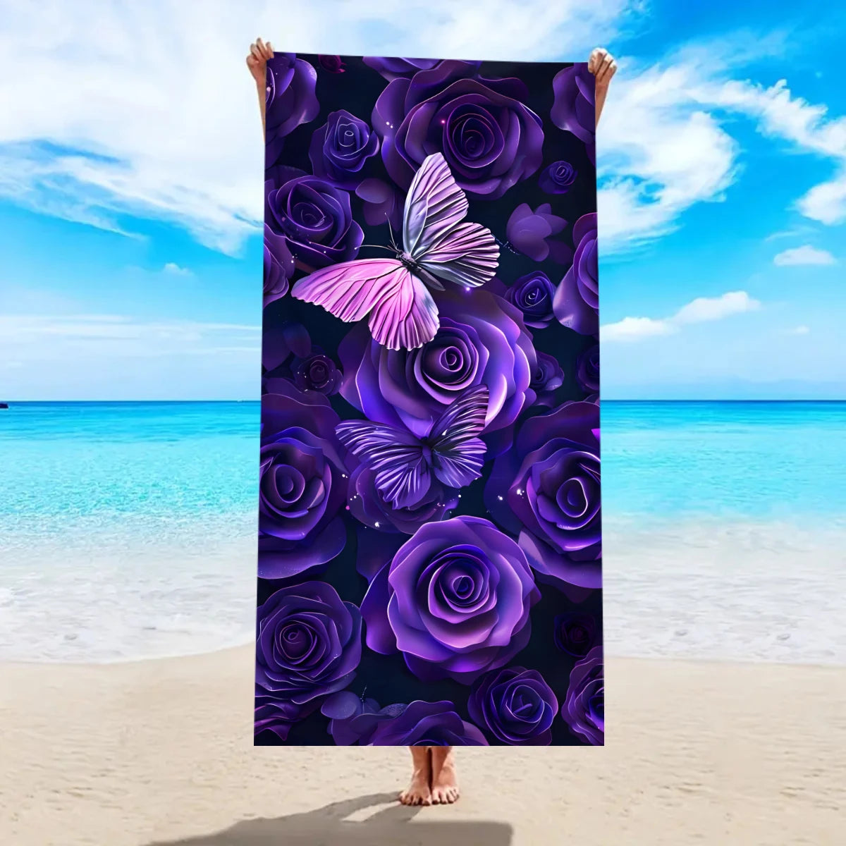 Khăn Tắm Bướm Boho Mancharo Hoa Văn Dân Tộc