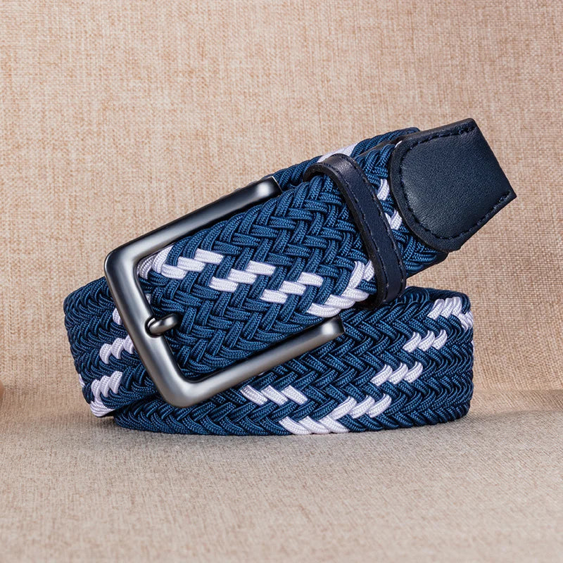 Thắt Lưng Nam Cao Cấp Vải Bố Phối Màu Khóa Kim Hợp Kim