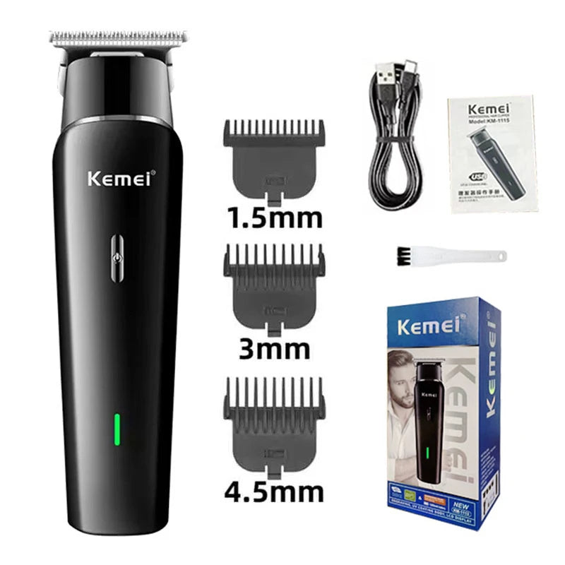 Kemei Tông Đơ Cắt Tóc Không Dây Sạc USB Đa Năng