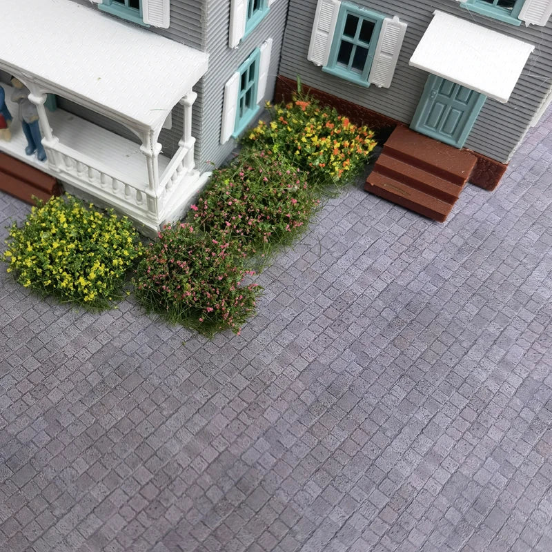 20*30cm model tile sticker build materials flooring without textured static tile road brick pattern DIY stickers self-adhesive