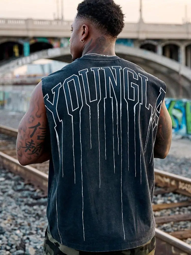 2025 Cotton Men's Sports Tank Top Gym Sleeveless