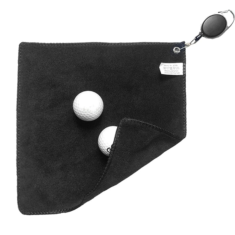 Multi-Purpose Golf Cleaning Towel with Retractable Hook - Convenient