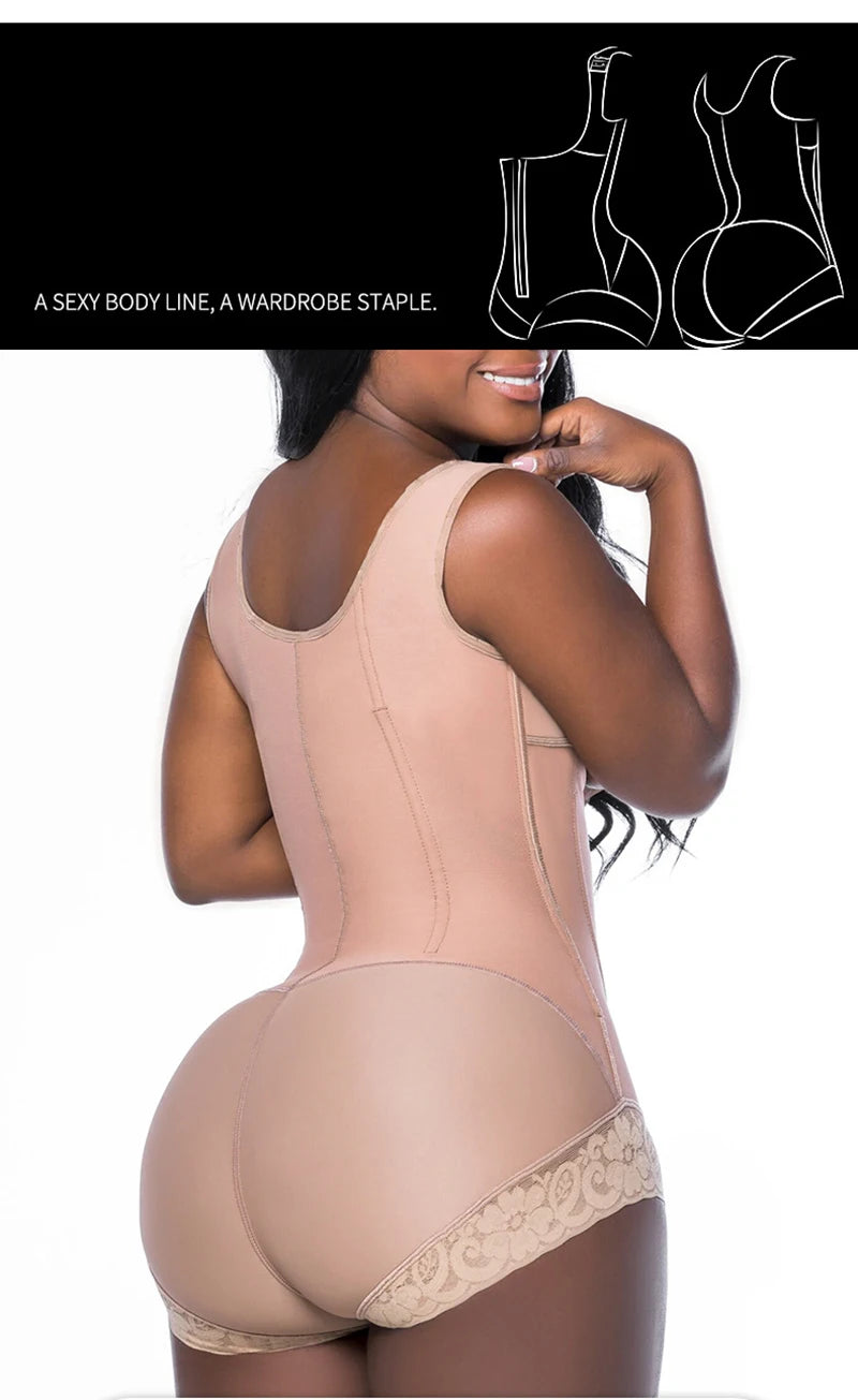 Full Body Shaper High Compression Shapewear 9 Steel Bone Waist Trainer Fajas Colombianas Girdle Corset Bodysuits Underwear Strap