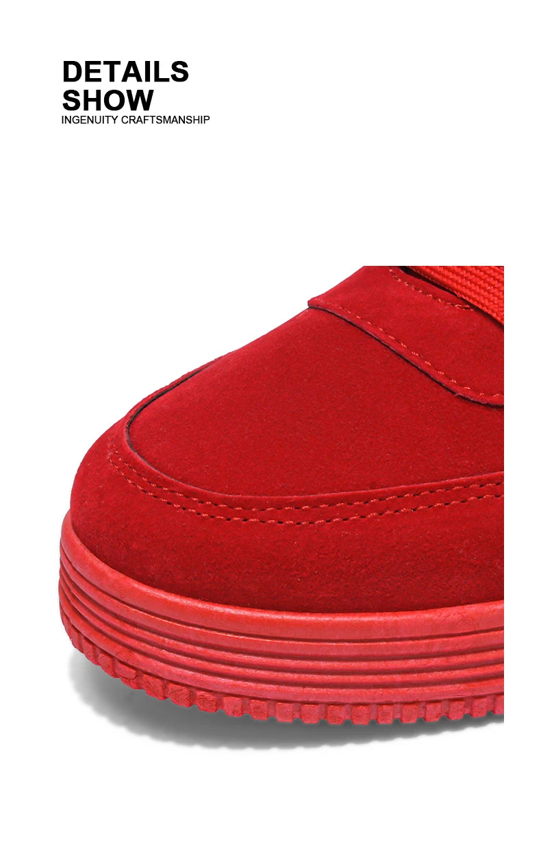 Giày Thêu Tim Đỏ Unisex - Thời Trang Thoáng Khí