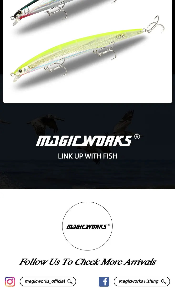 Magic Works 175mm Jerkbait Floating Sea Fishing Lure