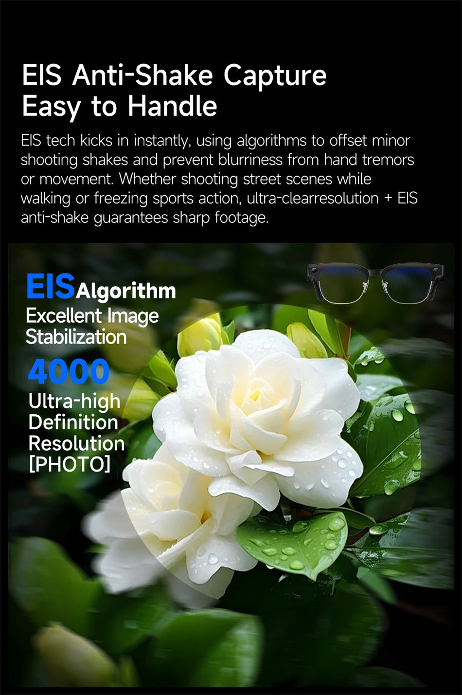 LIGE 4K AI Smart Glasses - Photography, Calling, Entertainment
