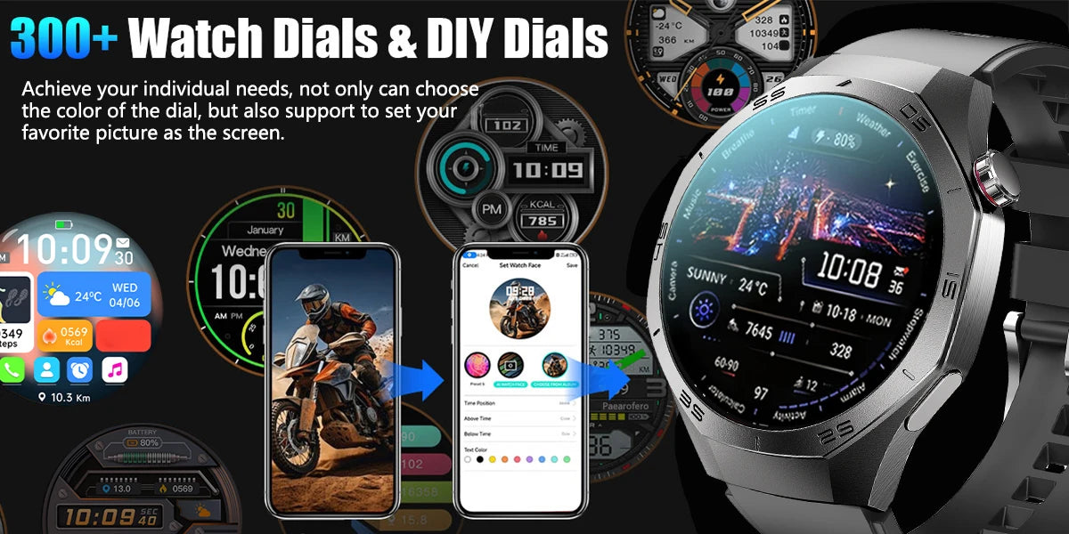GUHUAVMI GT5 Pro GPS Smart Watch, BT Calling
