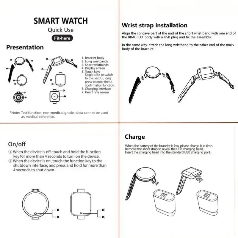 D13 Multi-function Smart Watch - Reminder &amp; Sports