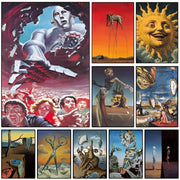 Surrealism Artwork By Salvador Dali Poster Self-adhesive Art Waterproof Paper Sticker Coffee House Bar Room Wall Decor