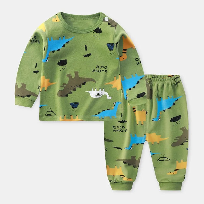 Baby Boy Girl Autumn Winter Cotton Outfits with Cute Patterns