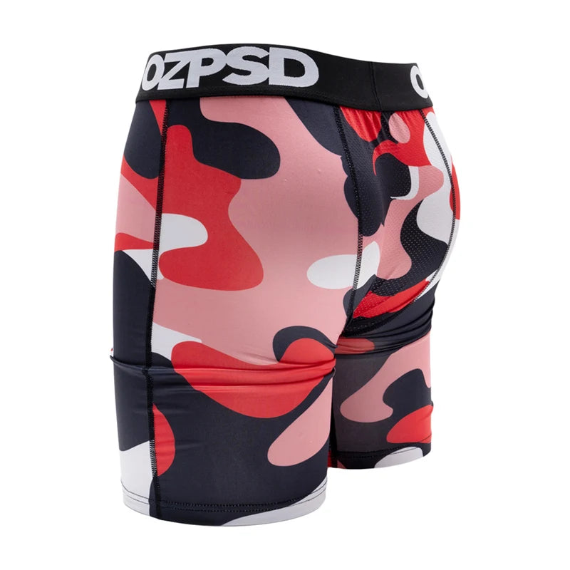 5 Pieces Men's Summer Boxer Underwear Breathable Printed
