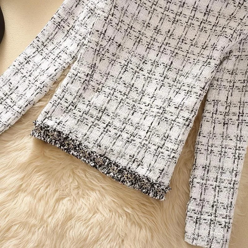 Áo Khoác Tweed Nữ Thời Trang Xuân Dáng Ngắn Sang Trọng - Daisan Mart