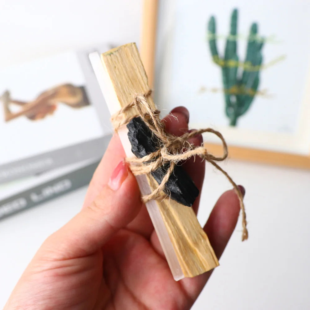 Peruvian Natural Stone Set Combined With Hemp Rope &amp; Gypsum