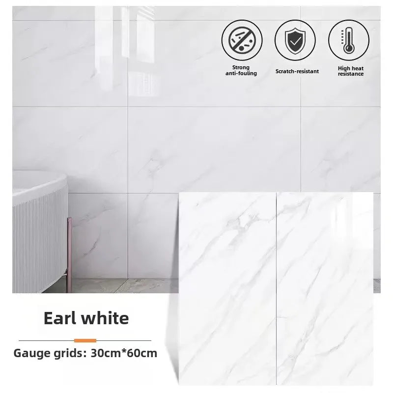 10/30PCS 30cmx60cm Bathroom Tile Waterproof Sticker Thick Self-adhesive Floor Sticker Marble PVC Indoor Wall Sticker