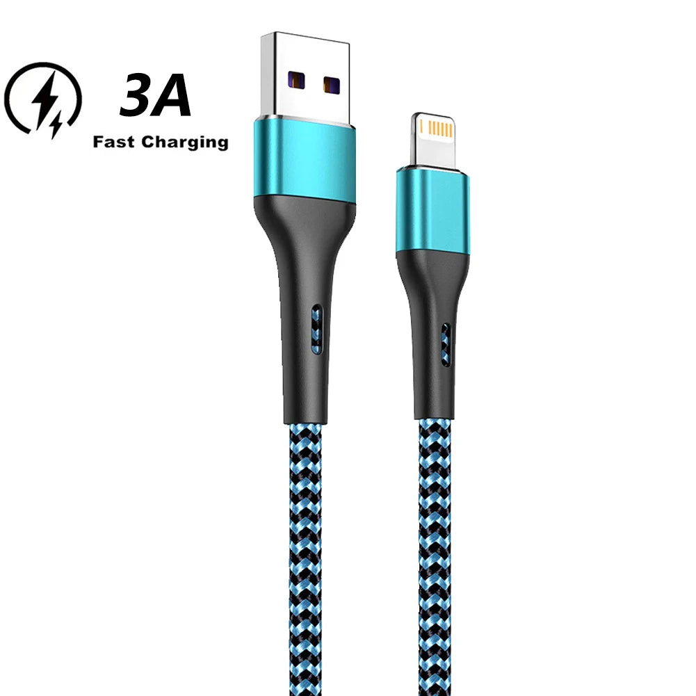 3A USB Fast Charging Cable For iPhone/iPad 1m/2m/3m