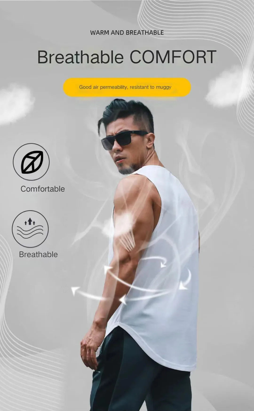 Áo Ba Lỗ Nam Thể Thao Nhanh Khô Tập Gym Hè