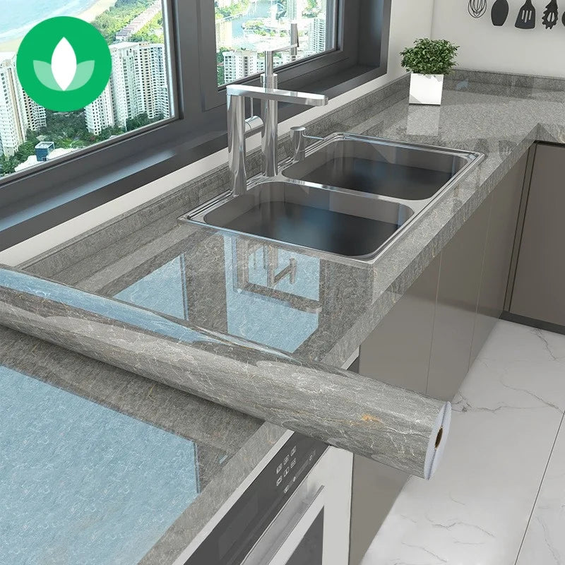 Waterproof Stone Wallpaper for Kitchen Cabinets and Interiors